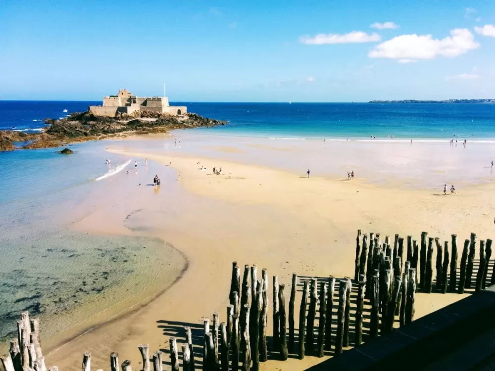 La plage de l'Eventail à Saint-Malo