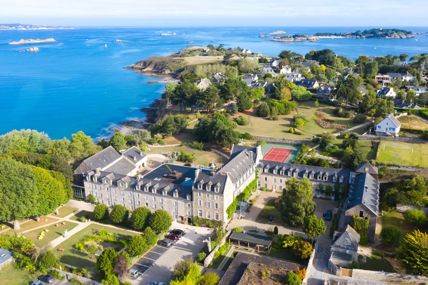 Vue aérienne à Saint-Jacut de la mer